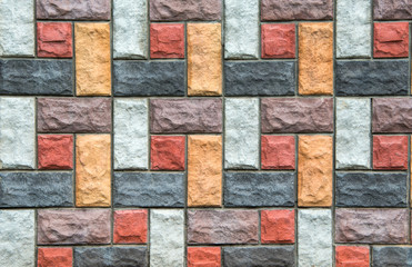 Background of high resolution colourful brick wall texture