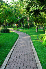 Path through the landscaped park
