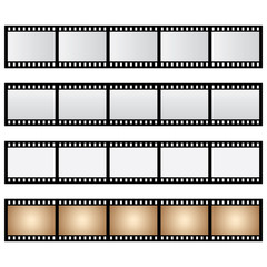 vector pack film strip isolated