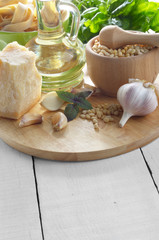 Ingredients for pasta pesto