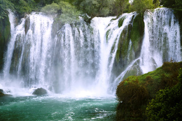 Famous Kravica waterfalls in Bosnia and Herzegovina