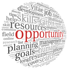 Opportunity concept in word cloud