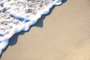 Wellen am Strand Close-Up