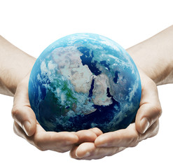 hands holding earth