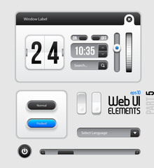 Web UI Elements Design Gray Blue: Part 5
