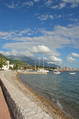 Fototapeta premium seacoast in Tivat, Montenegro