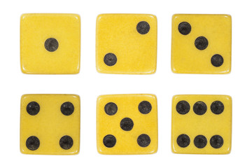 Vintage Dice Extreme Macro Isolated