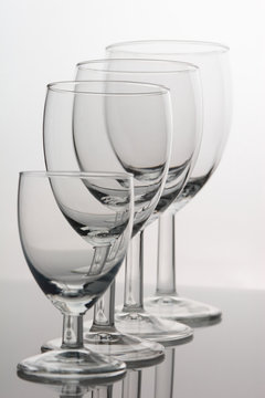 Row of tall glasses
