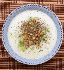 Vegetarian Soup with Yogurt
