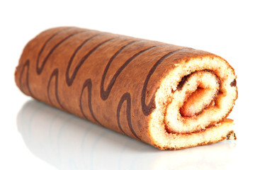 Sweet roll isolated on white