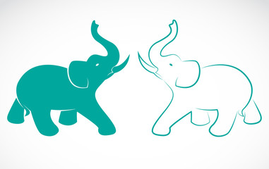 Vector image of an elephant