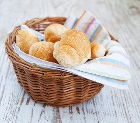 basket of fresh croissant