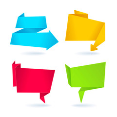 Set of origami labels