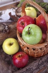 Healthy Organic Apples in the Basket.