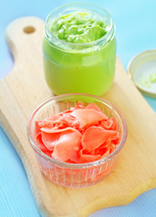 ginger with wasabi