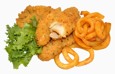 Southern Fried Chicken And Curly Fries