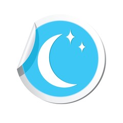 Weather forecast moon with stars icon