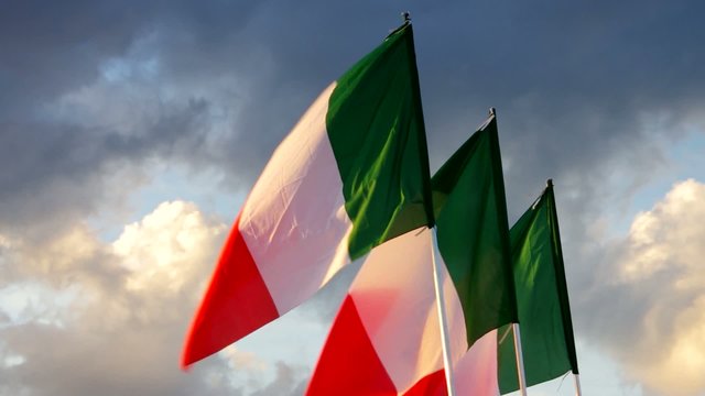 Italien Flagge vid 08