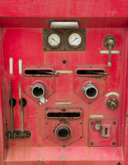 Control water pressure on the fire truck.