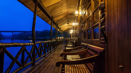 River hut resort in Thailand