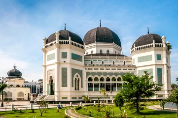 Papier Peint photo Lavable Indonésie Médan de la Grande Mosquée