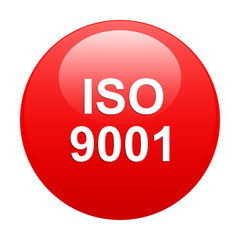bouton internet iso 9001 red