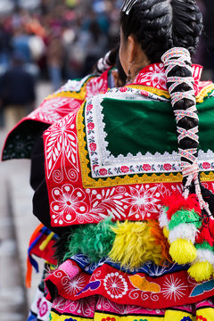 Peruvian dancers at the parade in Cusco.