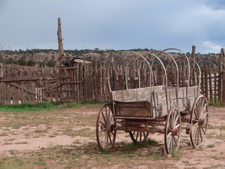 wagon at hubbell trading post