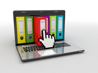Laptop and archive folders