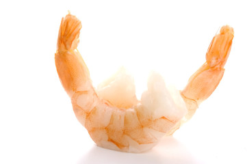tiger shrimps isolated on white