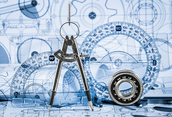 Technical drawings with the bearing