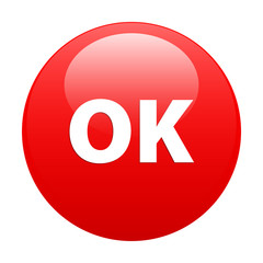 bouton internet ok icon red