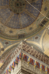 Fototapeta na wymiar Detail of interior decoration, Mosque in Pljevlja, Montenegro