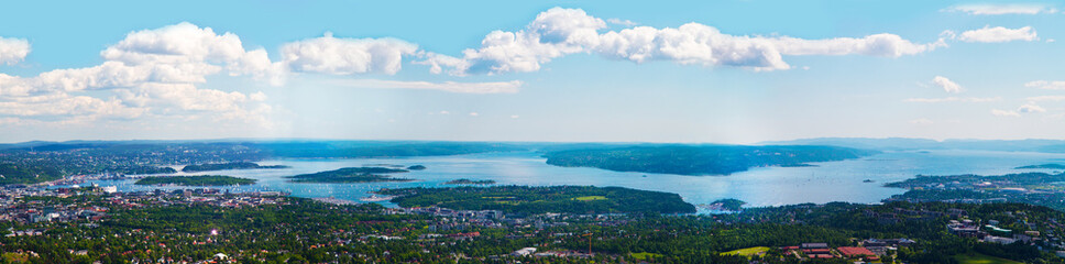 Obraz premium Oslo panorama aereo