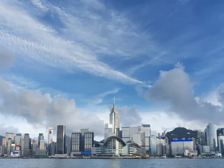 Rolgordijnen Victoria Harbor of Hong Kong © leeyiutung
