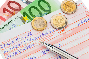 Österreichischer Überweisungsschein