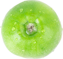 apple, green, drop water