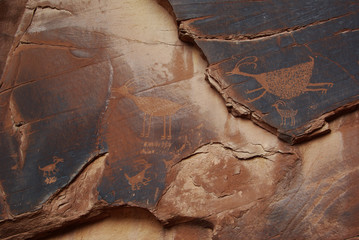 petroglyph in Monument Valley