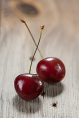 Two sweet cherries