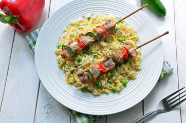 Kebab and Rice