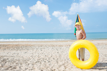 The boy on the beach