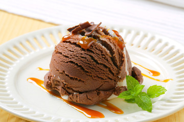 Chocolate vanilla ice cream