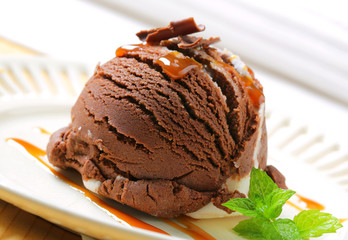 Chocolate vanilla ice cream