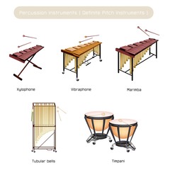 Set of Musical Percussion Instruments © Iamnee