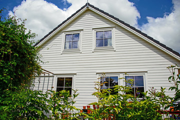 White wooden house