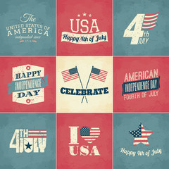 Independence Day Cards Set - 53568262