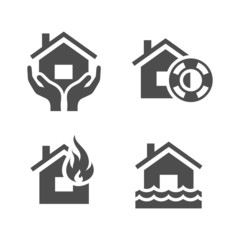 Property insurance icons
