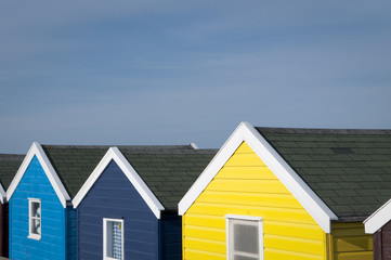 Fototapeta na wymiar Suffolk beach huts