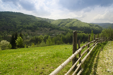 Idyllic view in the mountains landscape.Carpathian, Europe.