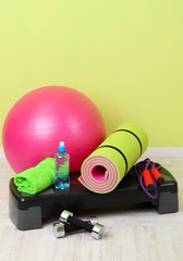Different tools for fitness in room